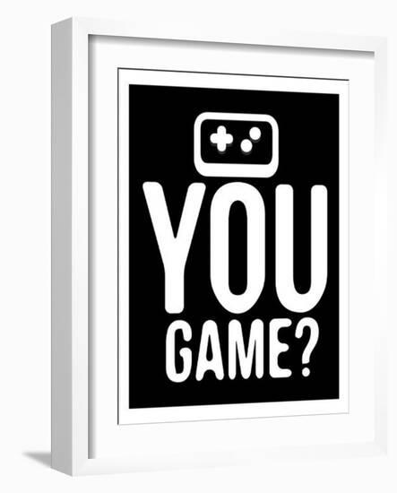 You Game Black-Enrique Rodriguez Jr.-Framed Art Print