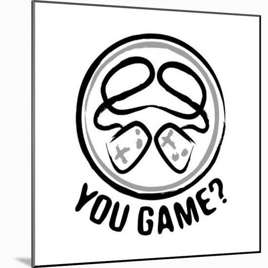 You Game Emblem-Enrique Rodriguez Jr.-Mounted Art Print