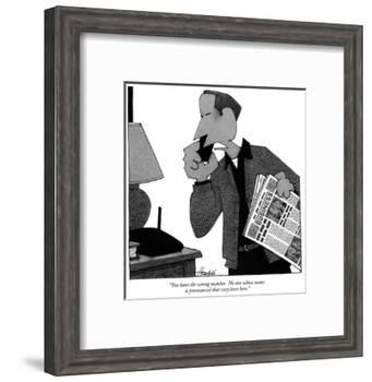 "You have the wrong number. No one whose name is pronounced that way live…" - New Yorker Cartoon-William Haefeli-Framed Premium Giclee Print