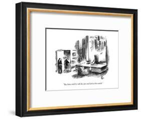 "You have until he rolls his eyes and looks at his watch." - New Yorker Cartoon-Frank Cotham-Framed Premium Giclee Print