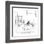 "You hit the ball?that's ping. Your opponent hits the ball?that's pong! Pi?-George Booth-Framed Premium Giclee Print