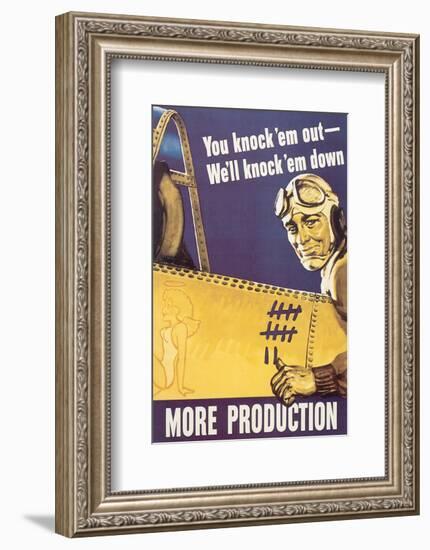 You Knock'em Out We'll Knock'em Down-John Falter-Framed Art Print