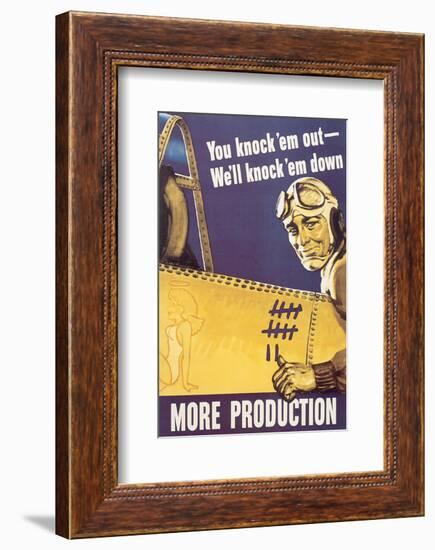 You Knock'em Out We'll Knock'em Down-John Falter-Framed Art Print