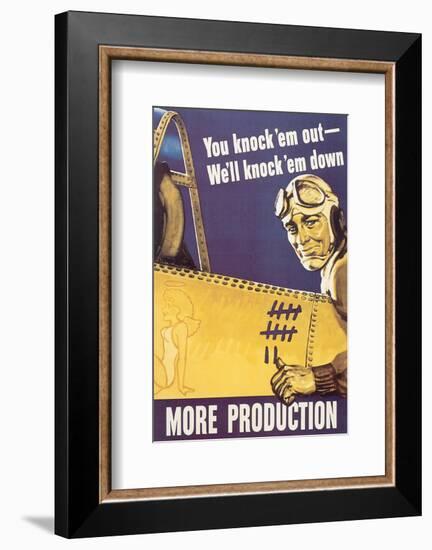 You Knock'em Out We'll Knock'em Down-John Falter-Framed Art Print