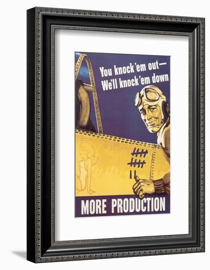 You Knock'em Out We'll Knock'em Down-John Falter-Framed Art Print