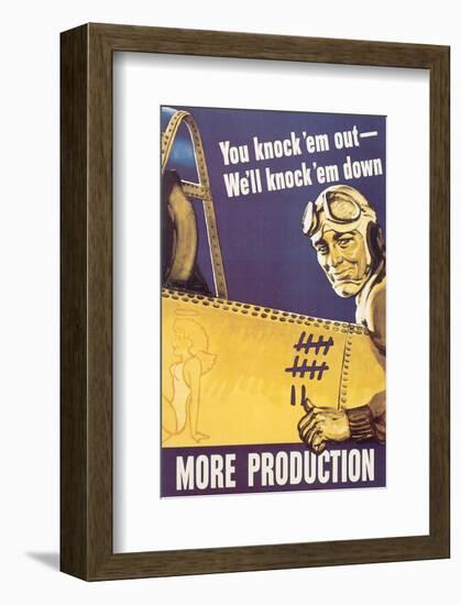 You Knock'em Out We'll Knock'em Down-John Falter-Framed Art Print