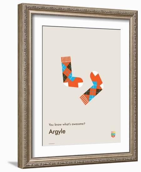 You Know What's Awesome? Argyle (Gray)-Wee Society-Framed Art Print