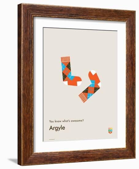 You Know What's Awesome? Argyle (Gray)-Wee Society-Framed Art Print