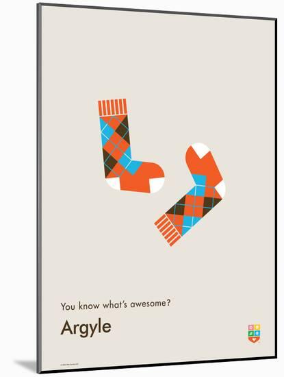 You Know What's Awesome? Argyle (Gray)-Wee Society-Mounted Art Print
