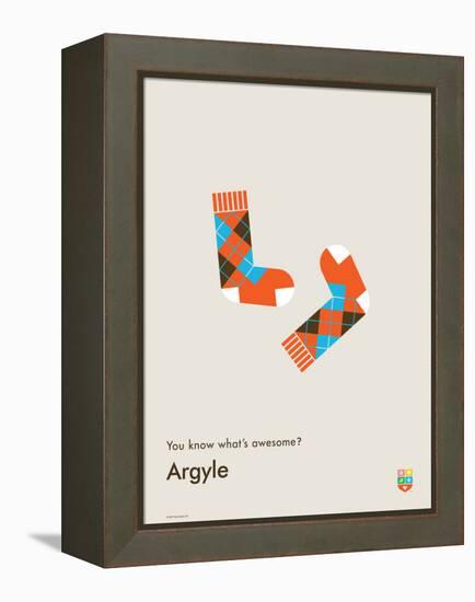 You Know What's Awesome? Argyle (Gray)-Wee Society-Framed Stretched Canvas