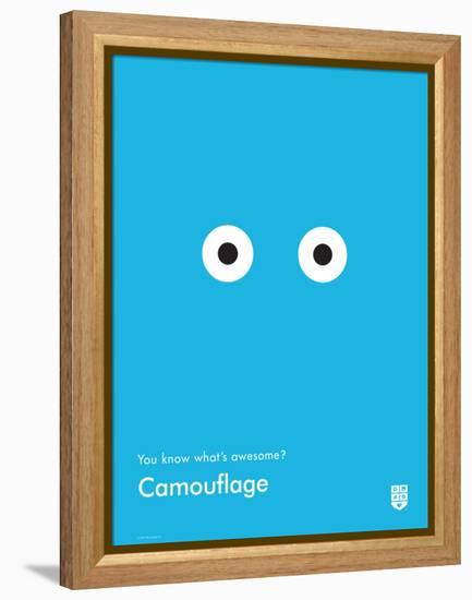 You Know What's Awesome? Camouflage (Blue)-Wee Society-Framed Stretched Canvas