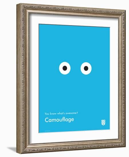 You Know What's Awesome? Camouflage (Blue)-Wee Society-Framed Art Print