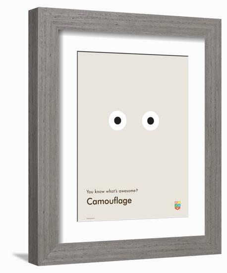 You Know What's Awesome? Camouflage (Gray)-Wee Society-Framed Premium Giclee Print