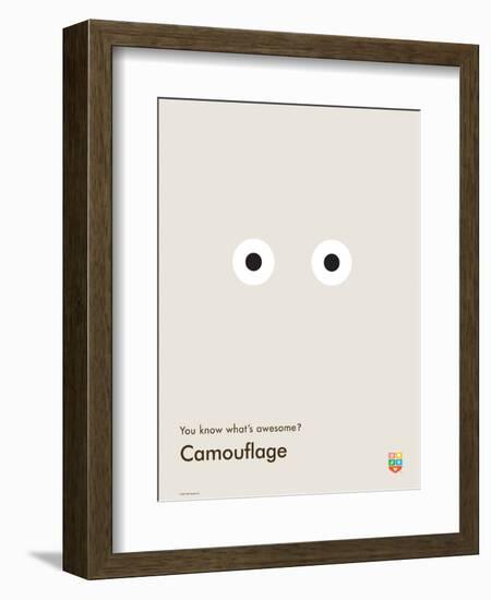 You Know What's Awesome? Camouflage (Gray)-Wee Society-Framed Premium Giclee Print