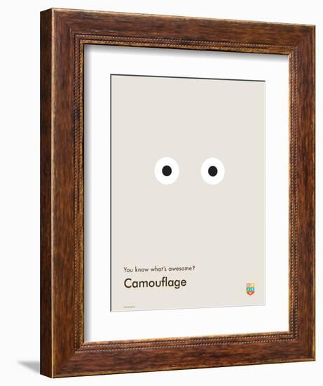 You Know What's Awesome? Camouflage (Gray)-Wee Society-Framed Premium Giclee Print