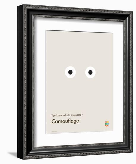 You Know What's Awesome? Camouflage (Gray)-Wee Society-Framed Premium Giclee Print