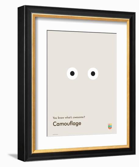 You Know What's Awesome? Camouflage (Gray)-Wee Society-Framed Premium Giclee Print