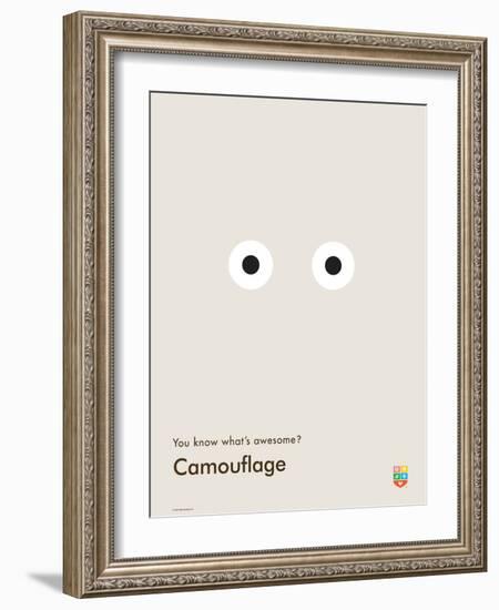 You Know What's Awesome? Camouflage (Gray)-Wee Society-Framed Art Print