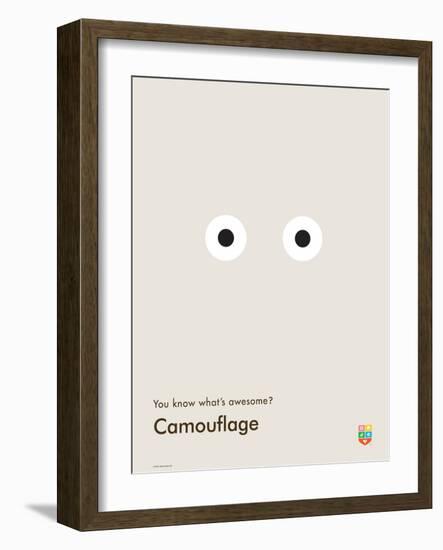 You Know What's Awesome? Camouflage (Gray)-Wee Society-Framed Art Print