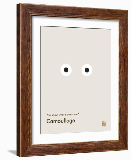 You Know What's Awesome? Camouflage (Gray)-Wee Society-Framed Art Print