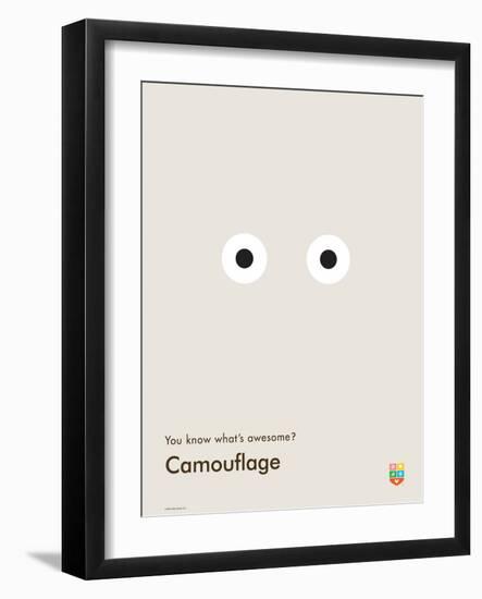 You Know What's Awesome? Camouflage (Gray)-Wee Society-Framed Art Print
