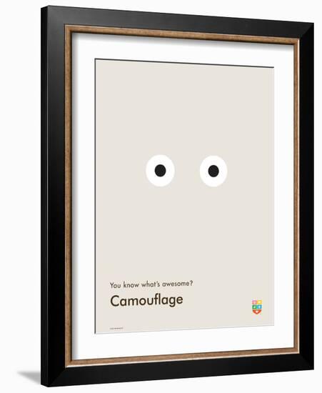 You Know What's Awesome? Camouflage (Gray)-Wee Society-Framed Art Print