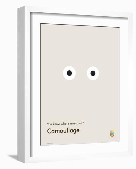 You Know What's Awesome? Camouflage (Gray)-Wee Society-Framed Art Print