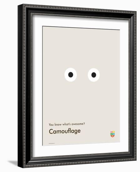 You Know What's Awesome? Camouflage (Gray)-Wee Society-Framed Art Print