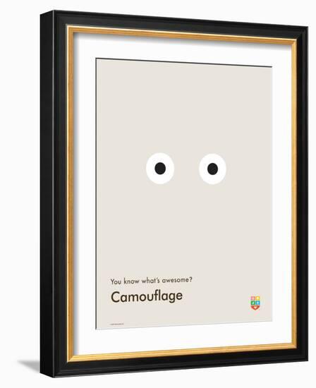 You Know What's Awesome? Camouflage (Gray)-Wee Society-Framed Art Print