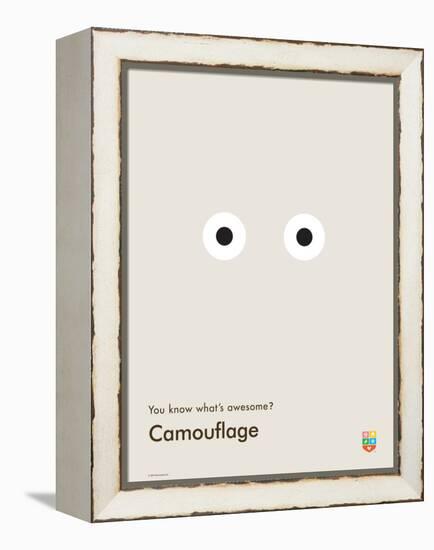 You Know What's Awesome? Camouflage (Gray)-Wee Society-Framed Stretched Canvas