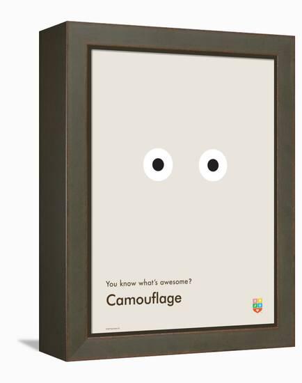 You Know What's Awesome? Camouflage (Gray)-Wee Society-Framed Stretched Canvas