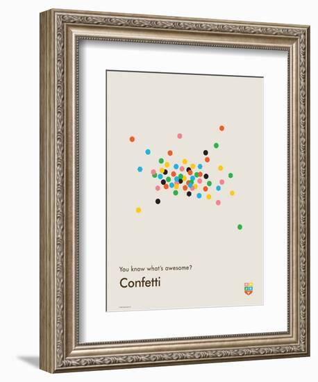 You Know What's Awesome? Confetti (Gray)-Wee Society-Framed Art Print