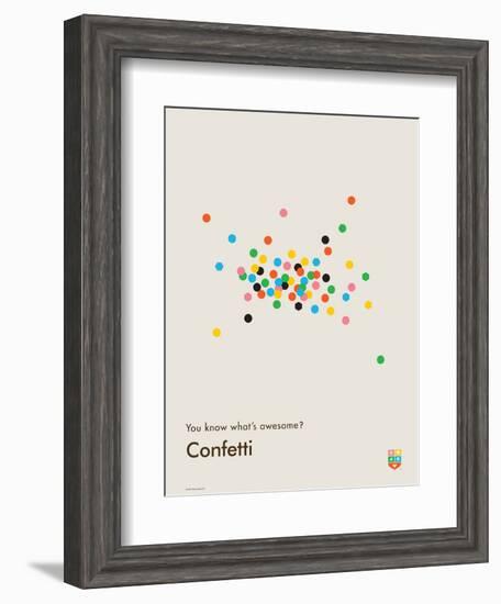 You Know What's Awesome? Confetti (Gray)-Wee Society-Framed Art Print