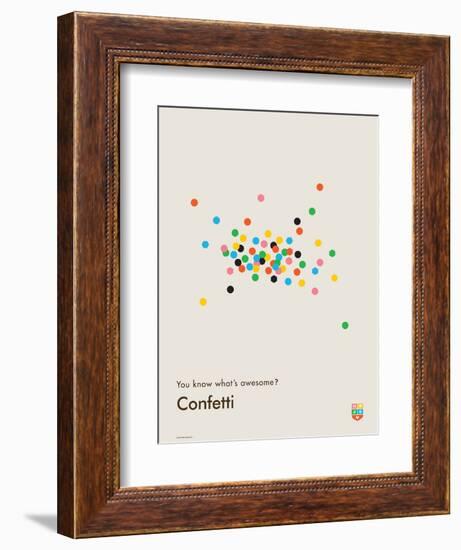 You Know What's Awesome? Confetti (Gray)-Wee Society-Framed Art Print