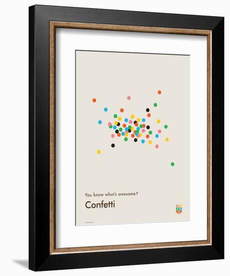 You Know What's Awesome? Confetti (Gray)-Wee Society-Framed Art Print