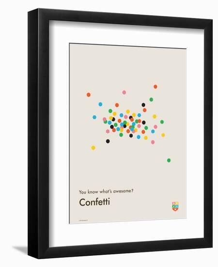 You Know What's Awesome? Confetti (Gray)-Wee Society-Framed Art Print
