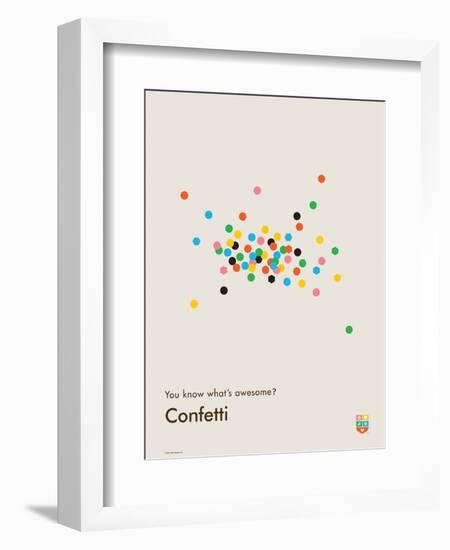 You Know What's Awesome? Confetti (Gray)-Wee Society-Framed Art Print