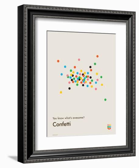 You Know What's Awesome? Confetti (Gray)-Wee Society-Framed Art Print