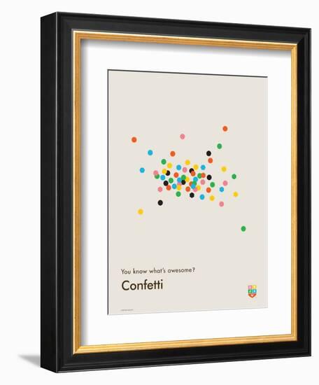 You Know What's Awesome? Confetti (Gray)-Wee Society-Framed Art Print