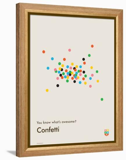 You Know What's Awesome? Confetti (Gray)-Wee Society-Framed Stretched Canvas