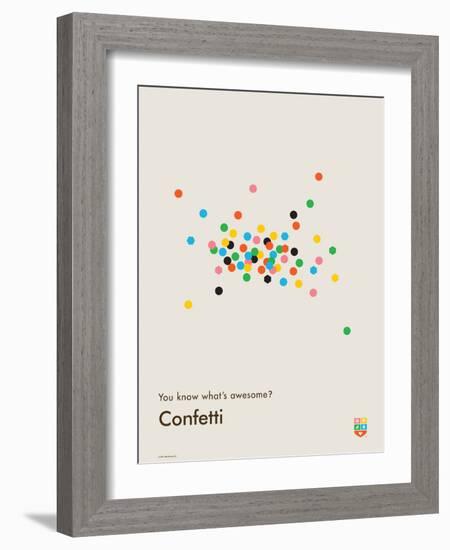 You Know What's Awesome? Confetti (Gray)-Wee Society-Framed Art Print