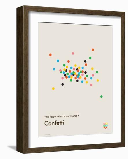 You Know What's Awesome? Confetti (Gray)-Wee Society-Framed Art Print