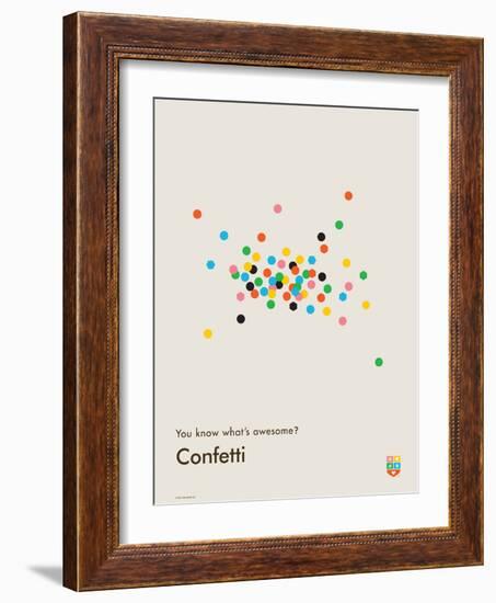 You Know What's Awesome? Confetti (Gray)-Wee Society-Framed Art Print