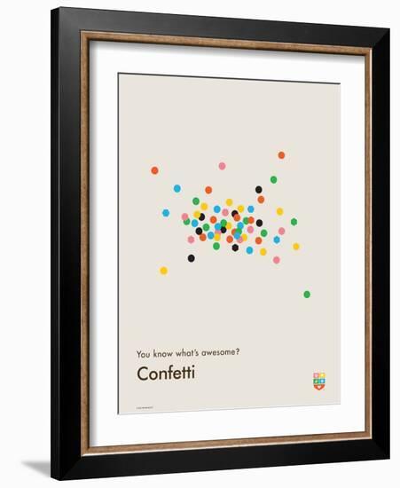 You Know What's Awesome? Confetti (Gray)-Wee Society-Framed Art Print