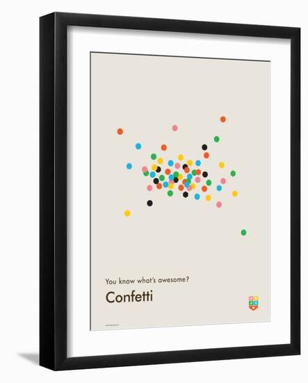 You Know What's Awesome? Confetti (Gray)-Wee Society-Framed Art Print