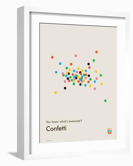 You Know What's Awesome? Confetti (Gray)-Wee Society-Framed Art Print