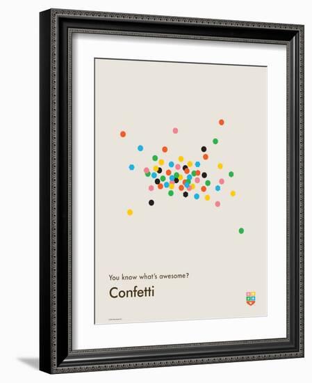 You Know What's Awesome? Confetti (Gray)-Wee Society-Framed Art Print