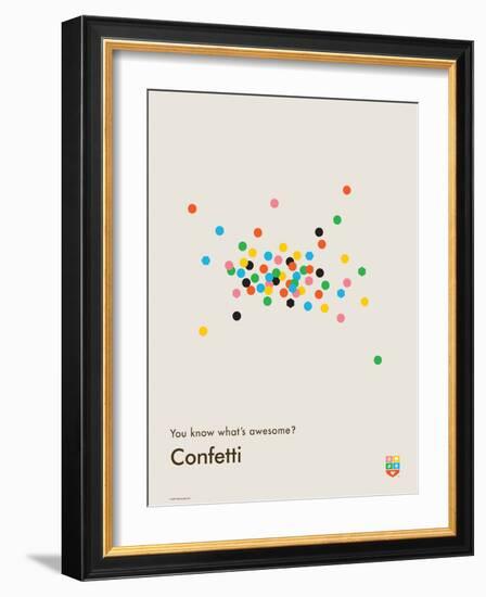 You Know What's Awesome? Confetti (Gray)-Wee Society-Framed Art Print