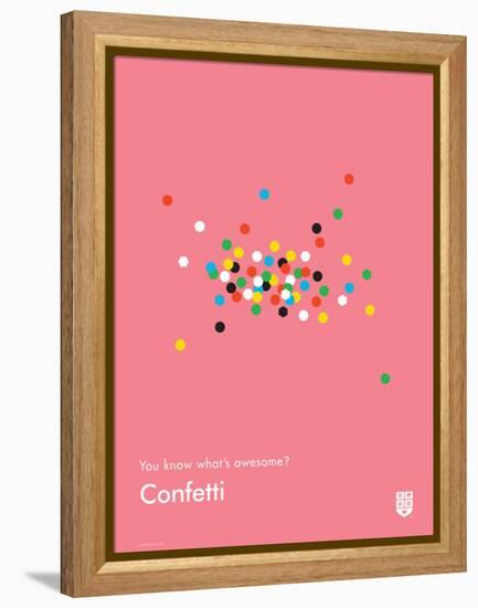 You Know What's Awesome? Confetti (Pink)-Wee Society-Framed Stretched Canvas