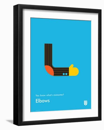 You Know What's Awesome? Elbows (Blue)-Wee Society-Framed Art Print